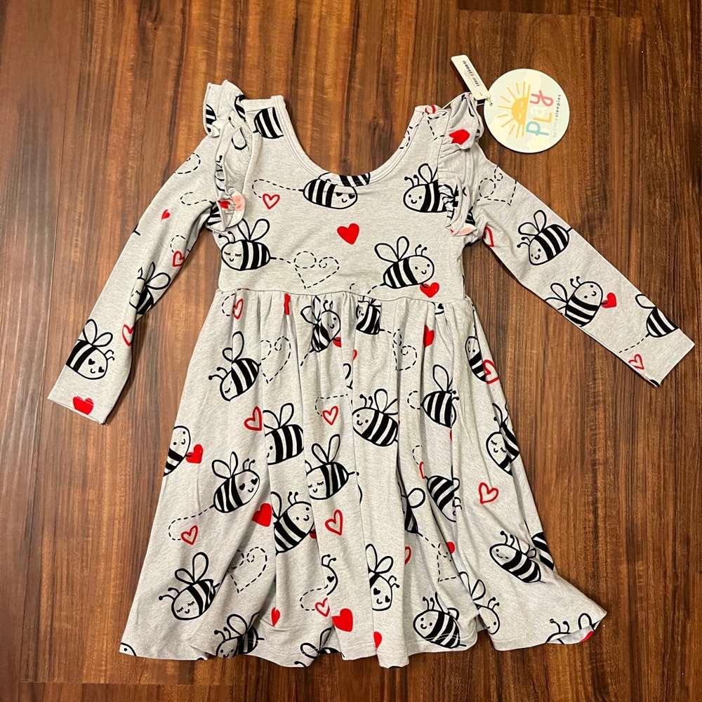 NWT Little Sleepies 3T Bee Happy Valentines Toddler Dress